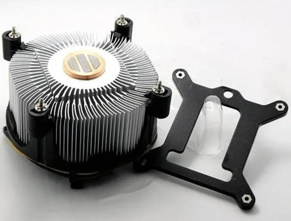 copper base of heat sink to transfer heat